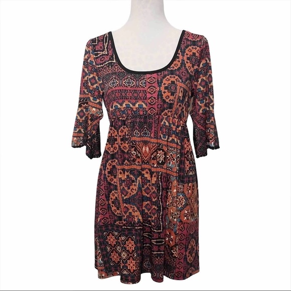 Scully Printed Bell Sleeve Dress - Picture 1 of 12